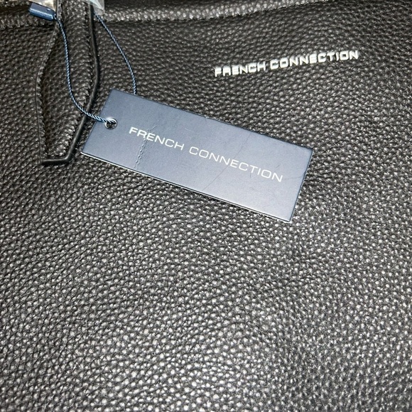 French Connection Bethan Pebble Tote Black 12X14X6 in. Brand New Dust Bag Incl. - Picture 3 of 15